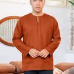 Brick Orange for Men: Lengan Panjang